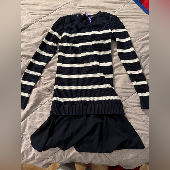 Navy Seraphine Maternity Sweater Dress - Picture 1 of 3
